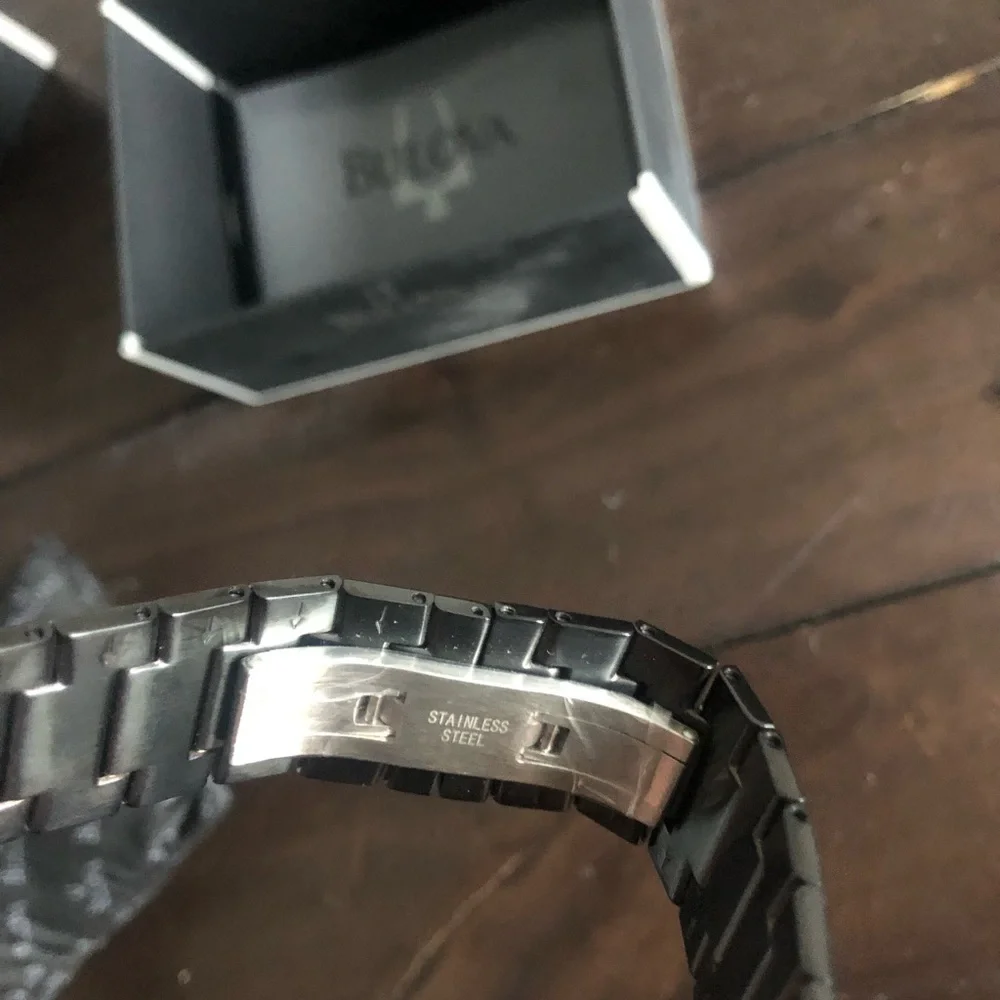 Bulova black watch.